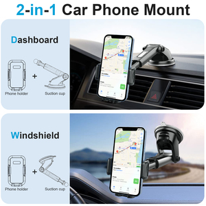 Pemegang ponsel gelas hisap, 2-in-1 mudah satu tangan sentuh <span class=keywords><strong>Dash</strong></span> & kaca depan mobil Universal dudukan telepon Desktop untuk iPhone - Product Image 6