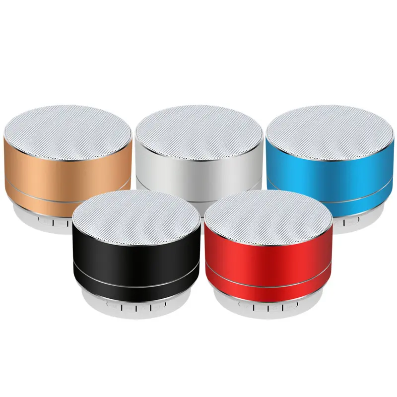 New arrivals 2020 metal mini portable wireless sound bt speaker with Mic TF card FM radio led loudspeaker