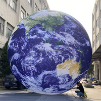 Globe terrestre géant gonflable avec lumière pour décoration