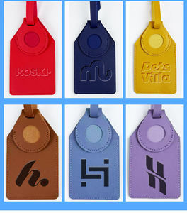 Etiqueta de Equipaje de Cuero PU Suave y Moderna, Personalizada con Nombre, Letra, Patrón y Logotipo, Duradera para Viajes en Avión - Product Image 3