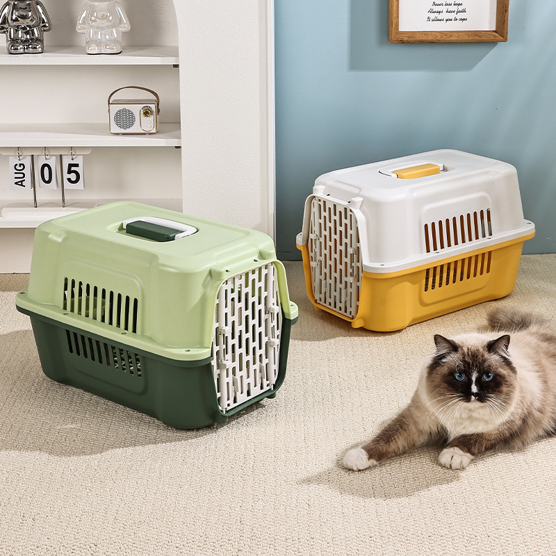 Comfortable Metal PP Cat Carrier Travel