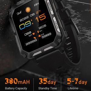 Jam Tangan Pintar Pria Panggilan Layar 1.83 Jam Tangan Olahraga Luar Ruangan Monitor Denyut Jantung Pelacak Tidur Jam Tangan Pintar untuk Pria untuk Ponsel Android IOS - Product Image 3