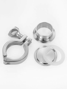 Jiexin vệ sinh lớp thép không gỉ áp suất thấp đánh bóng Ba Clip Vòng Gasket mù tấm nhóm (1PC Clip vòng + 1PC vòng + 1PC - Product Image 6