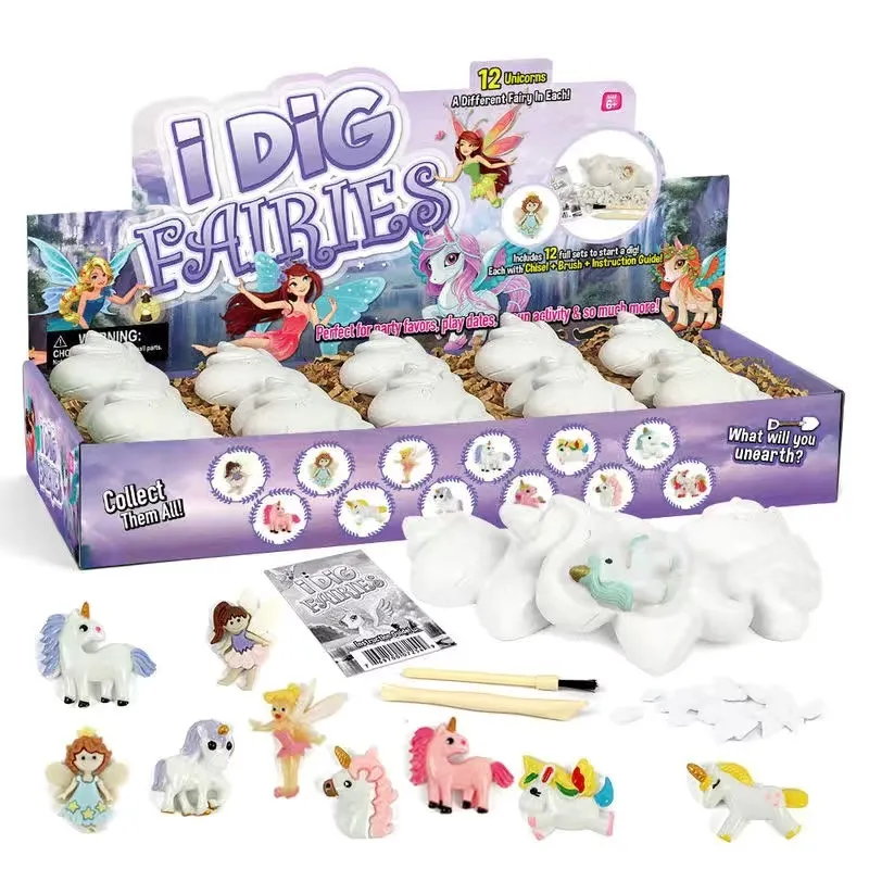 Kit Penggalian Fair, Kit Penggalian Unicorn, Mainan Edukasi Penggalian Peri Unicorn, Kit Penggalian