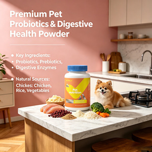 Poudre prébiotique et probiotique 3 en 1 pour animaux de compagnie avec enzymes digestives, complément alimentaire pour la santé intestinale des chats et des chiens - Product Image 3