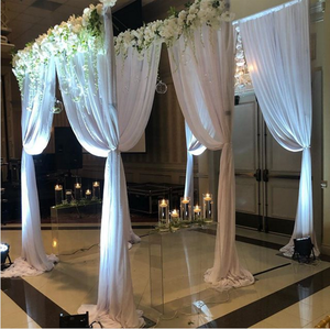 RK usine tuyau et drapé entrepôt événement drapé blanc satin tissu/<span class=keywords><strong>plafond</strong></span> drapé <span class=keywords><strong>location</strong></span>/télescopique tuyau et drapé Kits - Product Image 1