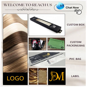 50g ekstensi Virgin penuh gambar ganda 20 buah ekstensi Rusia asli mulus tebal pita panjang kain kulit tidak terlihat gelombang lurus halus - Product Image 5