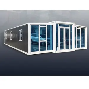 Custom cina mobile espandibile prefabbricato pieghevole casa del contenitore con 3 camere da letto cucina bagno