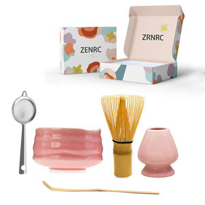 ชุดมัทฉะแบรนด์ส่วนตัว ชุดพิธีชงชาแบบมัทฉะ ชุดมัทฉะสีชมพู กล่องของขวัญ - Product Image 4