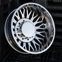 Jantes forgées DRW polies sur mesure 22X8.25 28X8.25 avec enjoliveurs flottants 10X225 8X165.1 pour Ford F250 Super Duty