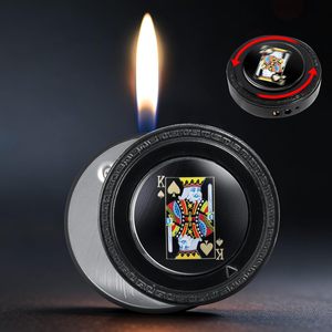 Briquet torche en métal créatif, rechargeable, éco-responsable, à allumage latéral, portable, pour cadeaux promotionnels en gros - Product Image 1