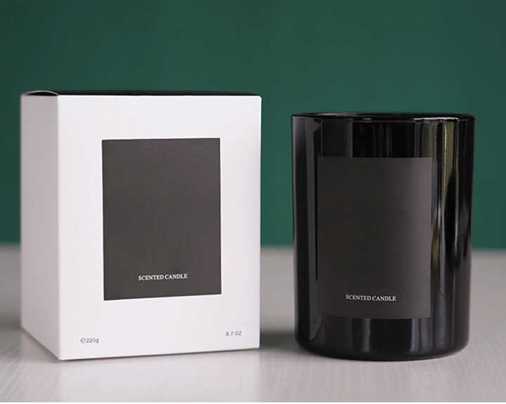 Luxury Candle Vessels - Unique Black Glass Jars with Lids
