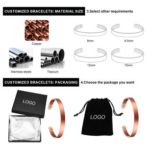 Fashion gelang magnetik baja tahan karat wanita Premium, Gelang Bangle magnetik tekanan darah tinggi & sirkulasi penghilang rasa sakit grosir - Product Image 2
