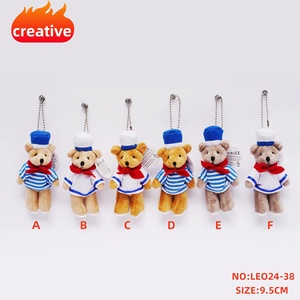 Les porte-clés mignons en peluche ours <span class=keywords><strong>chef</strong></span> de la marine peuvent être personnalisés taille du logo, couleur, jouets pendentifs en peluche marin certifié BSCI - Product Image 3