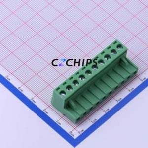KF2EDGK-5.0-10P Plug-in Terminal Block P=5mm Connector ( Connector Type: Plug )( Construction: 1x10P )( Pitch: 5mm ) - Product Image 1