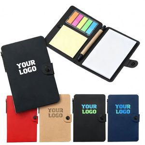 Sy864 Kraft Notebook Printed Memo Notes Pen Office <b>Stationery</b> <b>Set</b> Sticky Note Pads With Cover Custom Promotional Gifts - Product Image 1