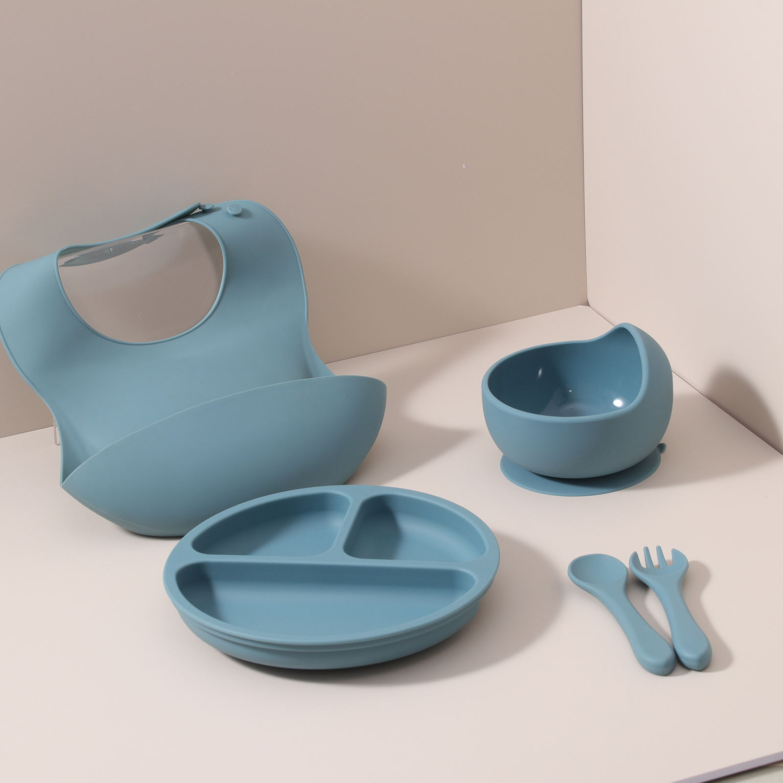 sun plate set | smoky blue