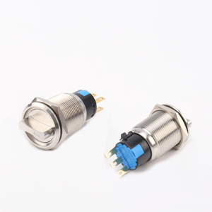 19mm 22mm phẳng đầu <span class=keywords><strong>Selector</strong></span> ROTARY không thấm nước LED <span class=keywords><strong>push</strong></span> <span class=keywords><strong>button</strong></span> chuyển Solder Pin chuyển đổi - Product Image 4