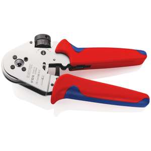 KNIPEX 97 52 63 Pince à sertir à quatre mandrins pour contacts tournés avec gaines multi-composants chromées 180 mm - Product Image 2