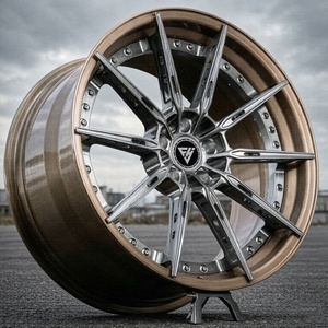 Rines Forjados de Aleación de Aluminio Dorado de 18 19 20 21 22 Pulgadas, Cóncavos y Pulidos, de 2 Piezas, Personalizados FHJ, Compatibles con Benz, Ferrari, <span class=keywords><strong>Audi</strong></span> <span class=keywords><strong>A1</strong></span> A3 - Product Image 2