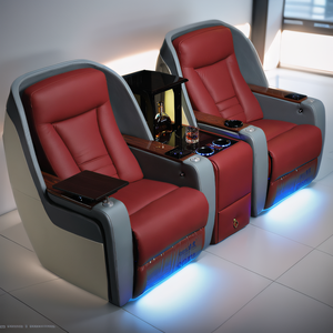 Elektrische Relax-Sofas für Zuhause Luxuriöse Heimkino-Bestuhlung Wohnzimmer Ecksofa Elektrischer Relaxsessel Leder-Theatersessel - Product Image 1