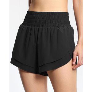 Shorts de sport pour femmes FOXA à taille haute, séchage rapide, avec doublure en mesh et poche zippée - Product Image 3