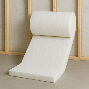 Panneau de laine de verre sans formaldéhyde 32100, 100 mm, 32 kg/m, Lambda 0,035, R2,8, Euroclasse A1, écologique, absorption acoustique NRC 0,95 - Product Image 6