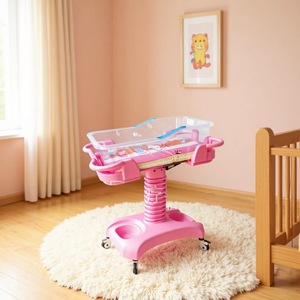 Cuna Inclinable para Bebé con Elevación Neumática, Ruedas Silenciosas, Color Rosa, Capacidad de 10-20 kg, para Recién Nacidos - Product Image 4
