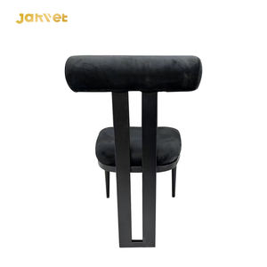Nouveau design Salle de banquet événementielle Salle à manger confortable Chaises de <span class=keywords><strong>mariage</strong></span> en velours noir - Product Image 2