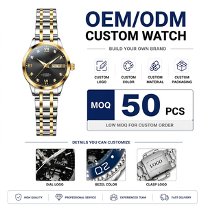 Montres automatiques personnalisées pour couple, mouvement mécanique, ensemble pour lui et pour elle, bracelet en acier inoxydable, montre squelette de luxe, OEM ODM - Product Image 2