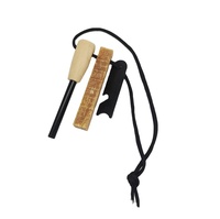 Allume-feu ferrocerium rob kit silex avec manche en bois et grattoir