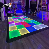 Tapis de scène disco lumineux pour mariage, étoiles blanches magnétiques, piste de danse LED pour événements
