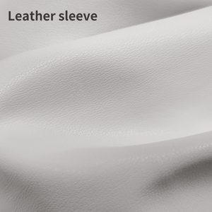 Women's 380 Gsm Baseball Fleece Cropped <b>Jacket</b> <b>Long</b> Sleeve Button Stand Collar PU <b>Leather</b> Custom Logo Printing for Autumn - Product Image 4
