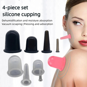 Lot de 4 ventouses en silicone réutilisables pour le corps et le visage – Kit d'outils manuels en gros - Product Image 1