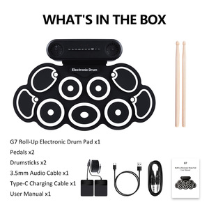 Bộ trống điện tử cầm tay G7, thiết kế gấp gọn, dành cho người mới bắt đầu tập luyện nhạc Jazz. - Product Image 3