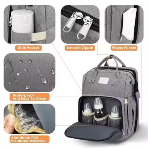 Bolsa de Pañales para Bebé, Mochila de Repuesto para Cama, Material Oxford, Anti-Robo, Resistente al Agua, Carga USB, Cuna Portátil, Lista para Cochecito - Product Image 2