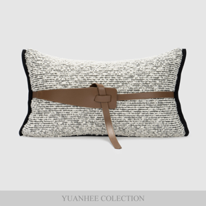 El cojín lumbar con diseño de textura Yuanhee en la cama de almohada es adecuado para el diseño de la sala de estar del cojín de la habitación modelo de Villa del hotel - Product Image 4