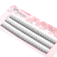Fishtail Cluster Lash 0.07mm Type Mode bricolage cluster cils en gros cluster individuel noeud extensions de cils gratuits