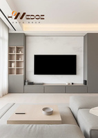 Meuble TV électrique LED réglable en palissandre moderne Meuble pour salon et maison