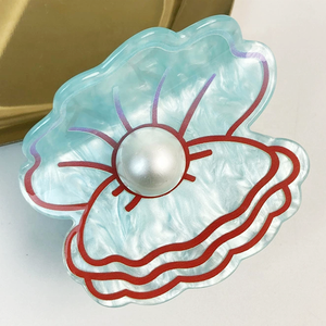 Nouvelles pinces à cheveux en acétate nacré 2026, inspirées de l'océan, mignonnes, pour la mode quotidienne, accessoires pour cheveux arrière pour femmes - Product Image 2