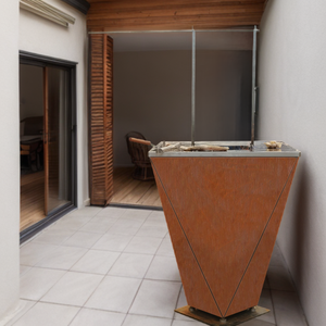 2023 nuevo estilo <span class=keywords><strong>chimenea</strong></span> de jardín de acero resistente a la intemperie patio trasero <span class=keywords><strong>barbacoa</strong></span> al aire libre parrillas de <span class=keywords><strong>barbacoa</strong></span> de Metal de acero Corten - Product Image 5