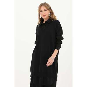 Chemise noire pour femme Puane, tunique avec détails, tissu doux et confortable pour tous les jours et les occasions spéciales - Product Image 4