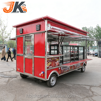 Chariot mobile de restauration pour le commerce extérieur : café, thé au lait, hamburgers, poulet frit, vente de nourriture