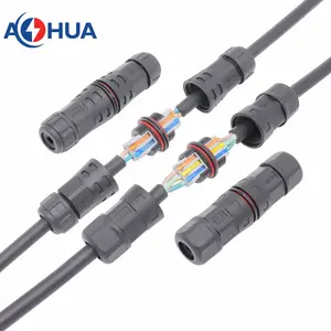 Ip68 Terminal Strip Cable Connector Crimping In 3 Pin 16 18 AWG Wire Waterproof Connector