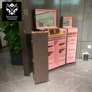 Coiffeuse moderne pour chambre à coucher Commode <span class=keywords><strong>de</strong></span> rangement pour meubles Coiffeuse pour <span class=keywords><strong>maquillage</strong></span> Table pliante Commodes pour chambre à coucher - Product Image 5