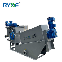 Presse à vis multi-disques en acier inoxydable écologique pour la déshydratation des boues, avec moteur et boîte de vitesses, garantie 1 an pour la réduction du volume des boues