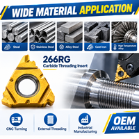266RG Carbide External Threading Tools for CNC Lathe Metric/ISO Thread Steel/Alloy Steel Machining OEM Available