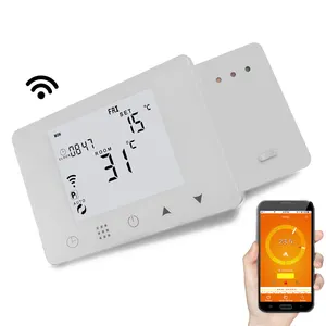 HY09RF-WIFI Sans Fil Thermostat Programmable D'écran Tactile Contrôleur de Température pour le Chauffage De Pièce avec Chaudière À Gaz et Actionneur