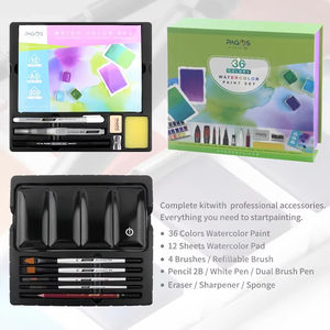 Keep Smiling Kunstbedarf Malset Box Palette Festes Aquarellfarben-Set mit 36 Essentiellen Farben Aquarellfarben - Product Image 6