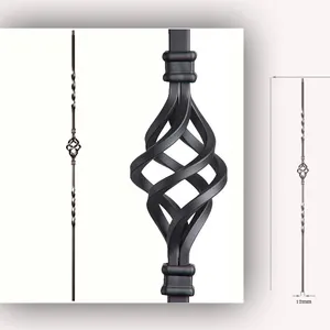 forged iron hammered balusters wrought iron basket decorative for fittings and railing
